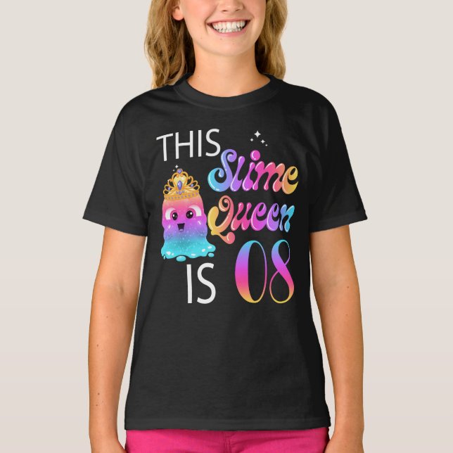 T-shirt 8e Cadeaux d'anniversaire de la Reine-Slime pour f (Devant)