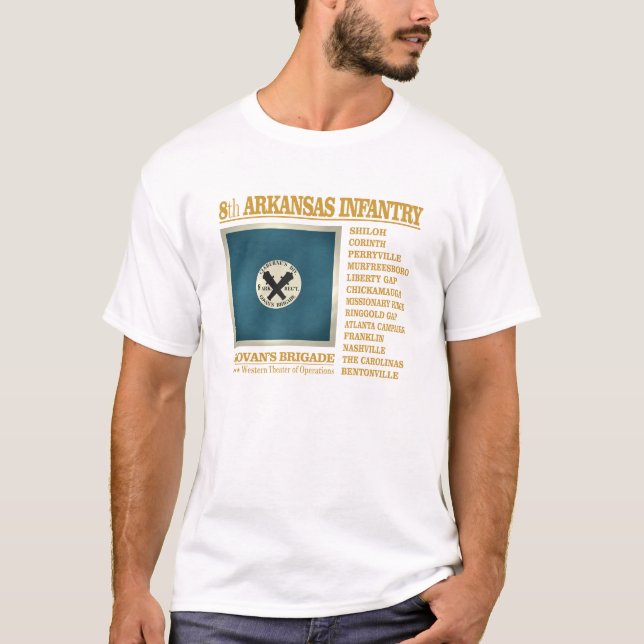 T-shirt 8e infanterie de l'Arkansas (BA2) (Devant)