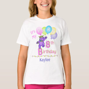 T-shirt 8ème Princesse Bear de fille de fête