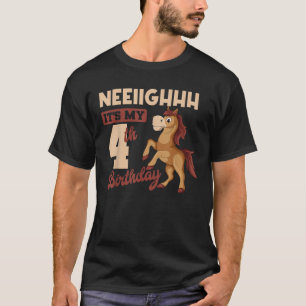 T-shirt 8h C'est mon 4e anniversaire Cheval Anniversaire P