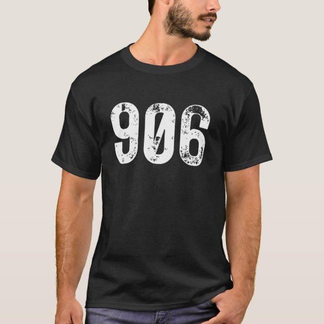 T-shirt 906 Indicatif régional Marquette MI Téléphone mobi (Devant)