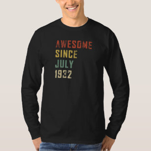 T-shirt 90 Ans Awesome Depuis Juillet 1932 90e Anniversair