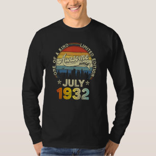 T-shirt 90 Ans Garçons Filles Awesome Depuis Juillet 1932