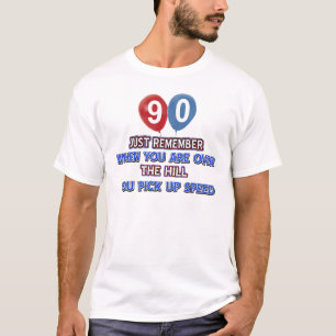 T-shirt 90 et au-dessus des conceptions d'anniversaire de