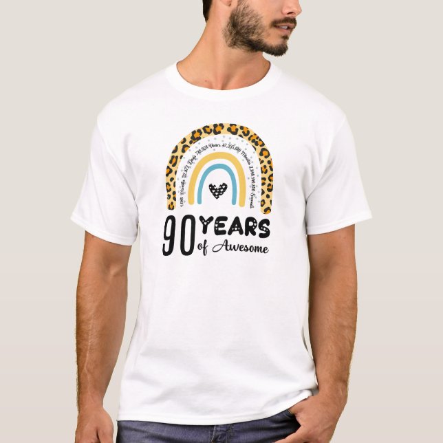 T-shirt 90e anniversaire, 90e, heureux 90e anniversaire, a (Devant)