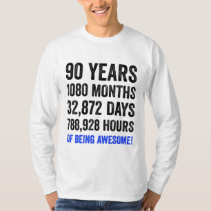 T-shirt 90e anniversaire // Compte à rebours pour les hom