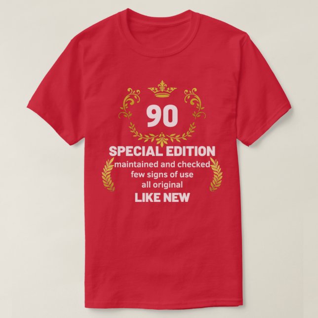 T-shirt 90e anniversaire drôle cadeau 90 ans (Design devant)