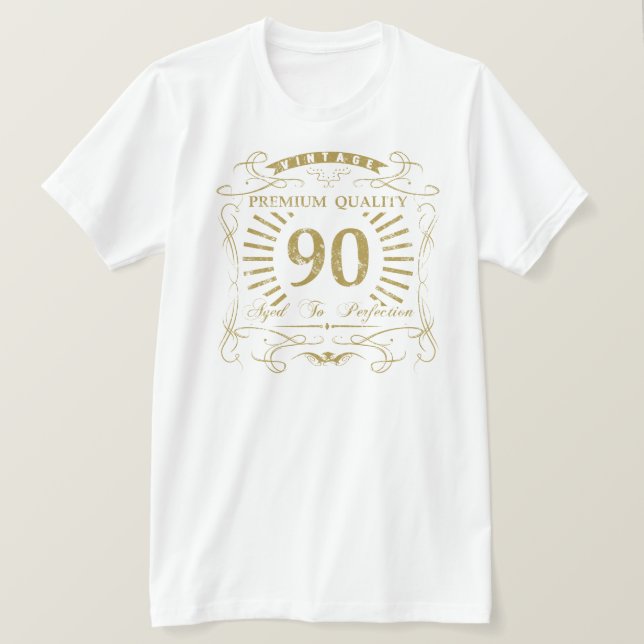 T-shirt 90e anniversaire Gag cadeau (Design devant)