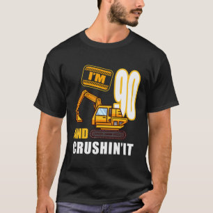 T-shirt 90E Anniversaire Véhicules Excavateur de construct