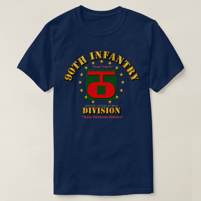 T-shirt 90e division d'infanterie, Ombres rigides (Design devant)