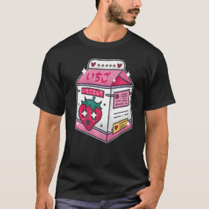 T-shirt 90s Egirl Lait Eboy Shake Carton mignon japonais S