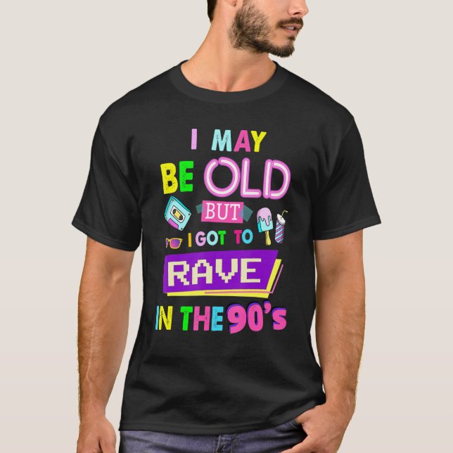T-shirt 90s For Women Rave Outfit & 90s Festival Costume 1 (Devant)