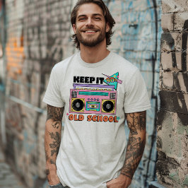 T-shirt 90s garder il vieille école super rad boombox
