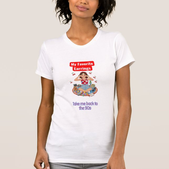 T-shirt 90s Nostalgia girl  (Devant)