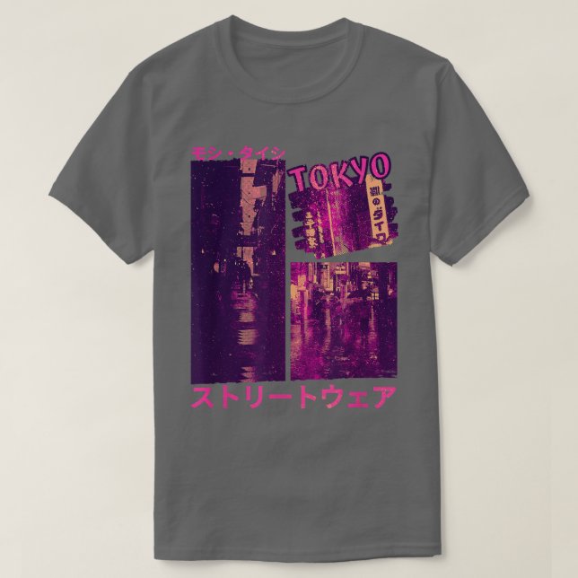 T-shirt 90s Retro Lofi Tokyo Rue-vêtements japonais Vaporw (Design devant)