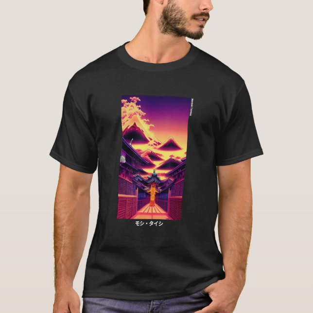 T-shirt 90's Retro Synthwave Japanese Vaporwave Otaku Aest (Devant)
