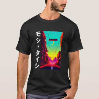 T-shirt 90's Retro Synthwave Japonais Vaporwave Otaku Aest