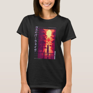 T-shirt 90's Retro Synthwave Japonais Vaporwave Otaku Aest