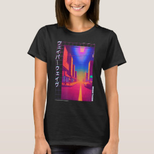 T-shirt 90's Retro Synthwave Japonais Vaporwave Otaku Aest