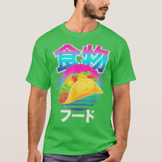 T-shirt 90s Retro Vaporwave Pastel Japon Jeux Kanji Taco