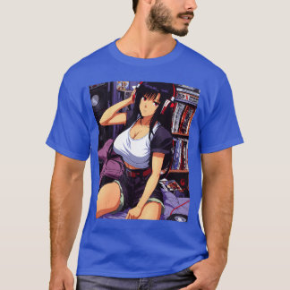 T-shirt 90s Retro Waifu Anime girl Chill Lofi Music retro 