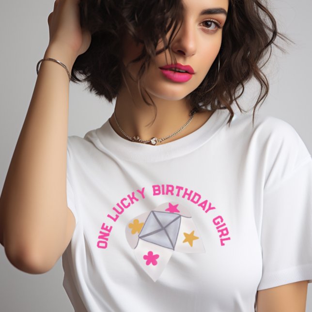 T-shirt 90s Throwback Lucky Girl Anniversaire (Créateur téléchargé)
