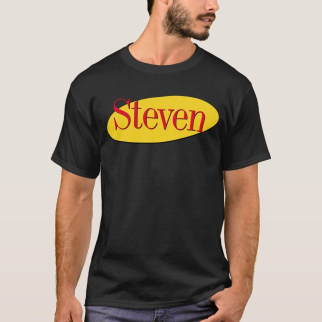 T-shirt 90s TV Comédie Rouge Jaune Nom Typographie (Devant)