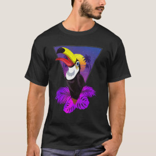 T-shirt 90s Vaporwave Tropical Palmiers Arbres Rainforest