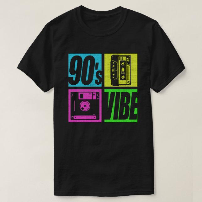 T-shirt 90s Vibe 1990s Mode 90 Theme Party 90s (Design devant)