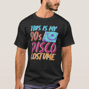 T-shirt 90s Vinyl Disco Music Costume Party 1990 s Retro N