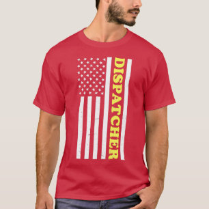 T-shirt 911 Dispatcher Chemise Patriotique US American Fla