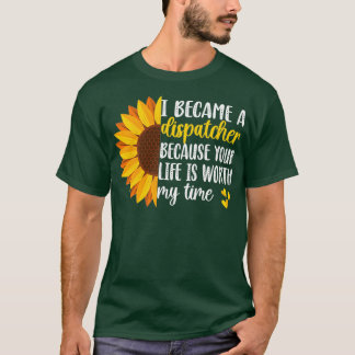 T-shirt 911 Dispatcher Thin Yellow Line Opérateur d'urgenc