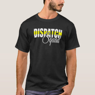T-shirt 911 Dispatcher Usa Drapeau mince ligne jaune