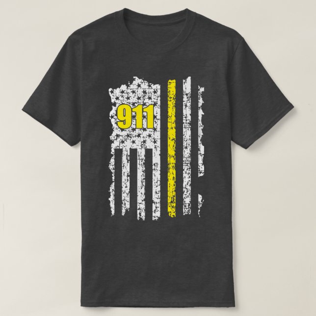 T-shirt 911 Drapeau américain Drapeau 911 Opérateur (Design devant)