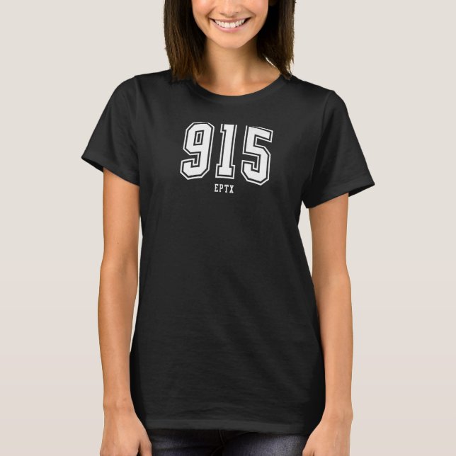 T-shirt 915 El Paso TX Classic Athletic 3 (Devant)
