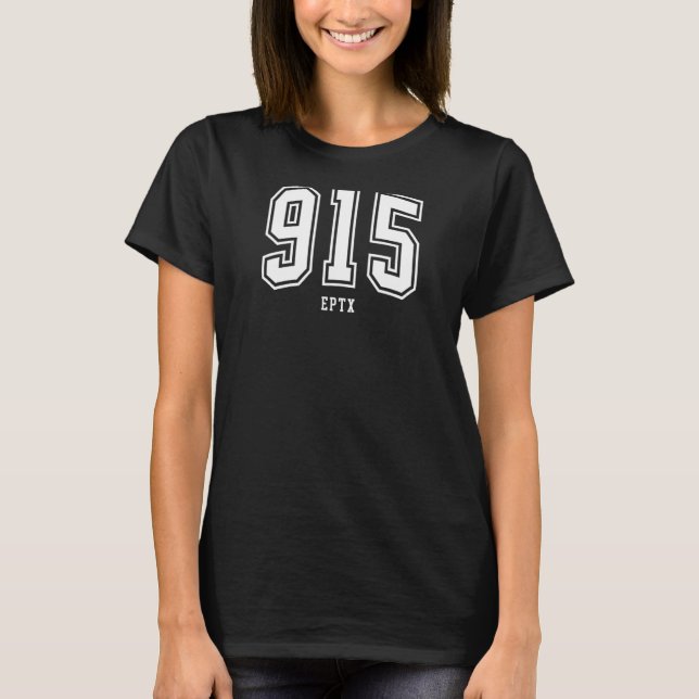 T-shirt 915 El Paso TX Design sportif classique (Devant)