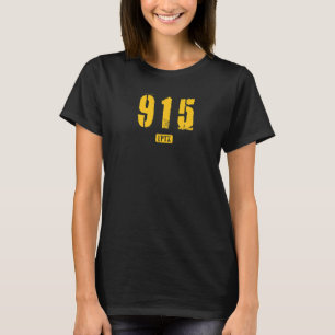 T-shirt 915 EPTX El Paso TX Rough Stencil Design Premium