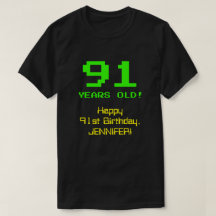 91e anniversaire : Amusant, 8 bits Look, Nerdy / G