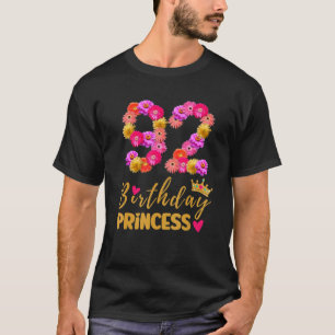 T-shirt 92 Anniversaire Princesse Flower Son 92e B
