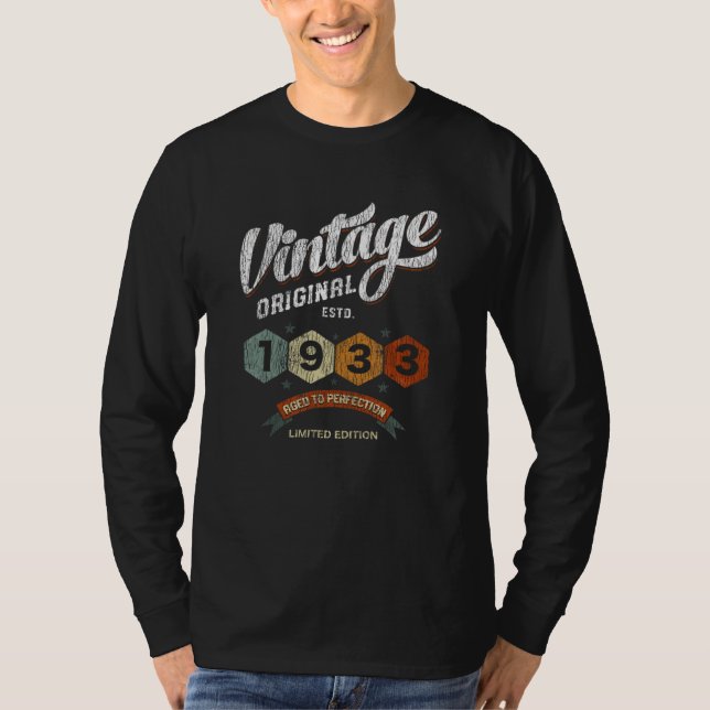 T-shirt 92 Ans Âgé À La Perfection 92e Anniversaire Cadeau (Devant)