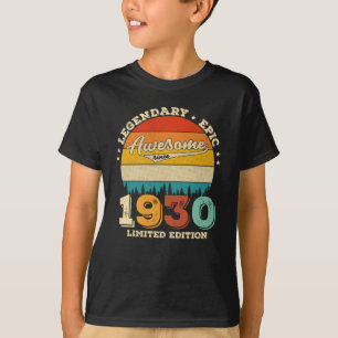 T-shirt 92 ans Awesome depuis 1930 92e anniversaire Cadeau
