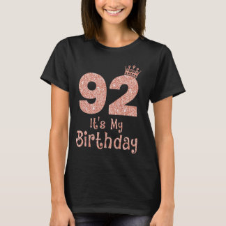 T-shirt 92 C'est mon anniversaire 92 ans heureux 92e anniv