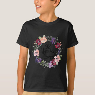 T-shirt 92 Years Loved Floral 92th Birthday Women 92 Years