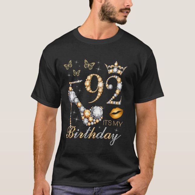 T-shirt 92e C'est ma fête d'anniversaire 92 ans 92e B-da (Devant)