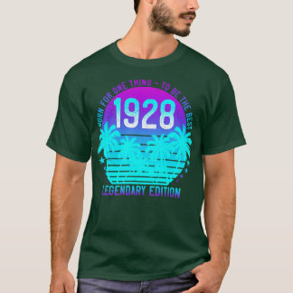 T-shirt 93e anniversaire 1928 Palme de coucher de soleil e