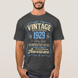 T-shirt 93e Anniversaire Les Légendes Vintages Nées En 192