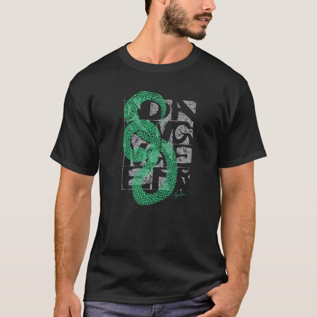T-shirt 950 Turquoise Snake Lumineux Gris Danger (Devant)