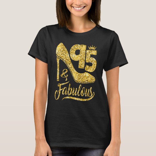 T-shirt 95 Ans 95 & Fabuleux 95e Anniversaire Couronne Sh (Devant)