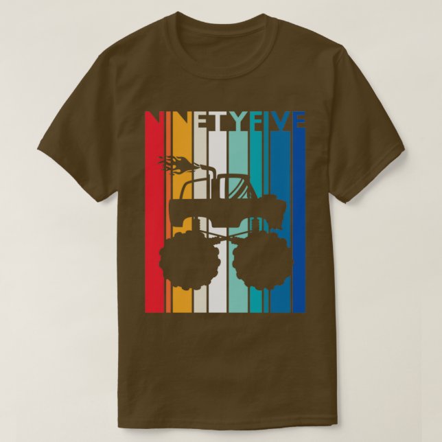T-shirt 95e anniversaire Gift Monster Chemise de Camion 95 (Design devant)