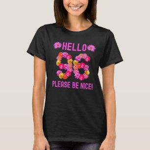 T-shirt 96 Anniversaire Femmes Flower Son 96e oiseau